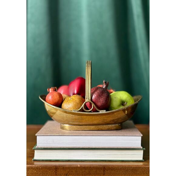 Vintage Mottahedeh Solid Brass Basket